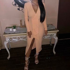 Long sleeve midi dress